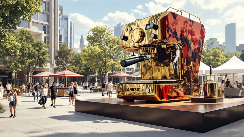 Giant espresso machine Coffee Festival