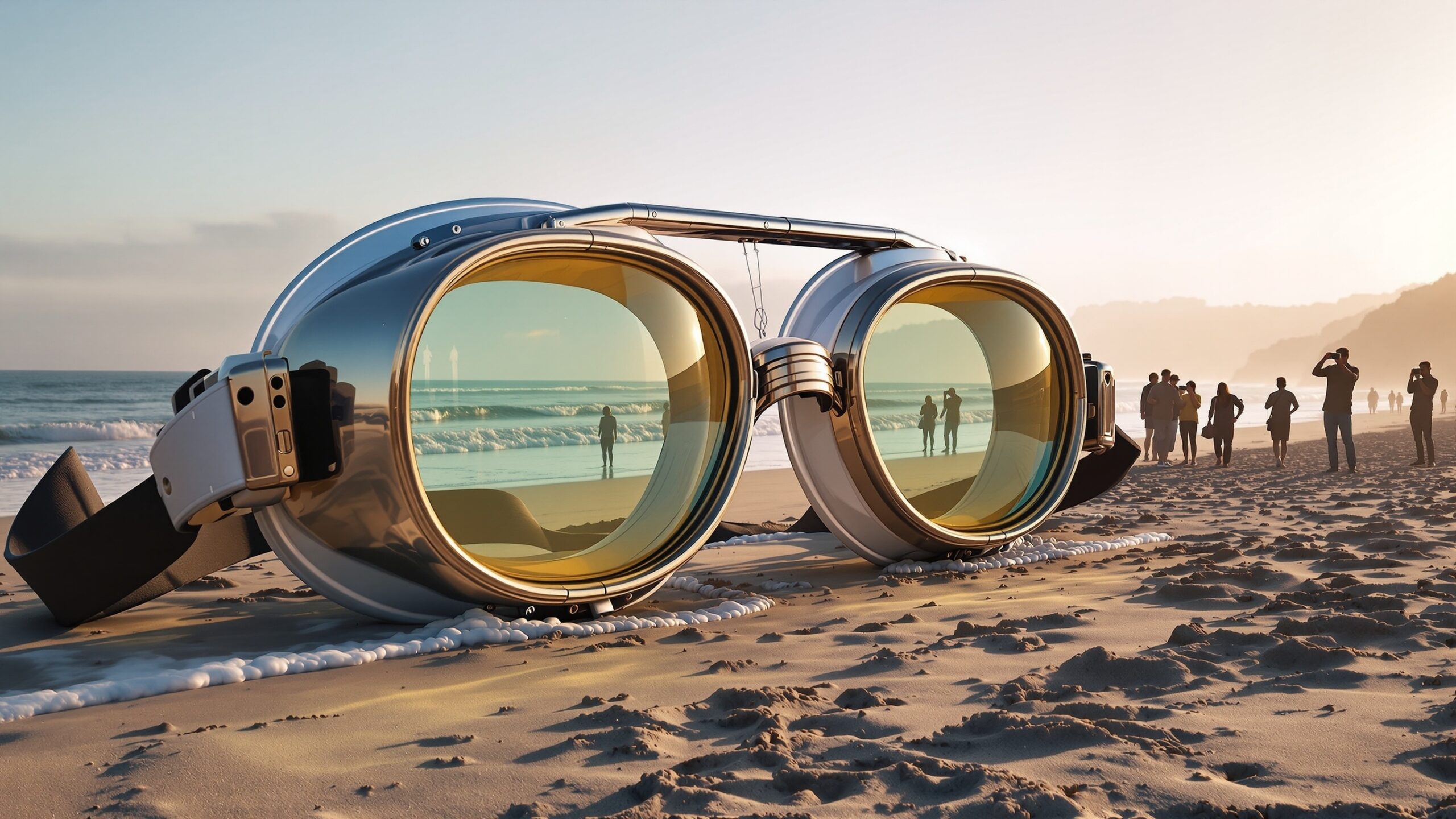Concept for oversized swim goggles