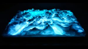 Glacier National Park Topo with Ice-Blue Acrylic Layers-4