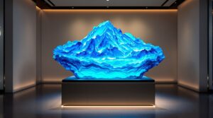 Glacier National Park Topo with Ice-Blue Acrylic Layers-5