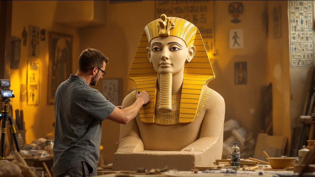 Historical Replicas Without Bronze Casting Pharoah