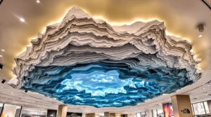 North Face Mountain Topo Ceiling Installation-1
