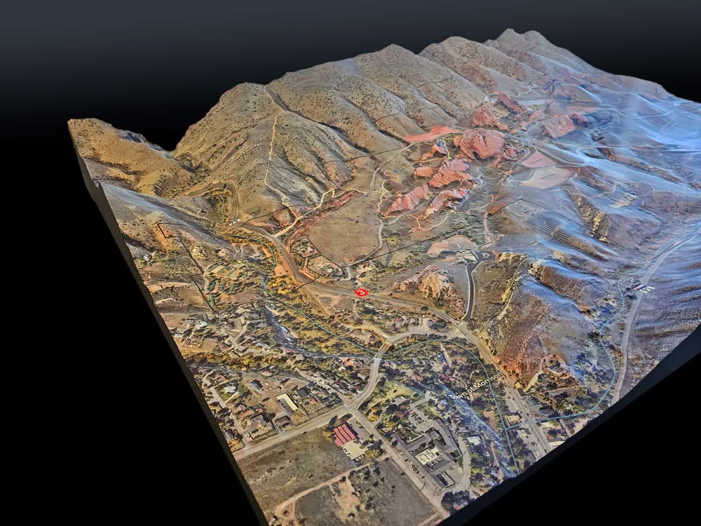 Close up look at the Red Rocks Colorado Topo Map