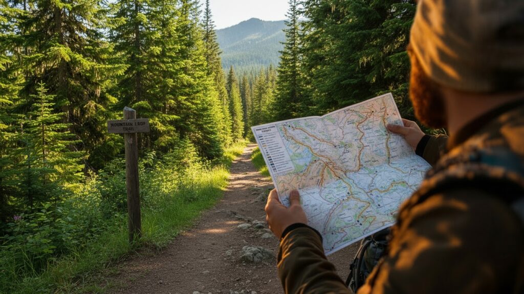 Backpacking Map trails