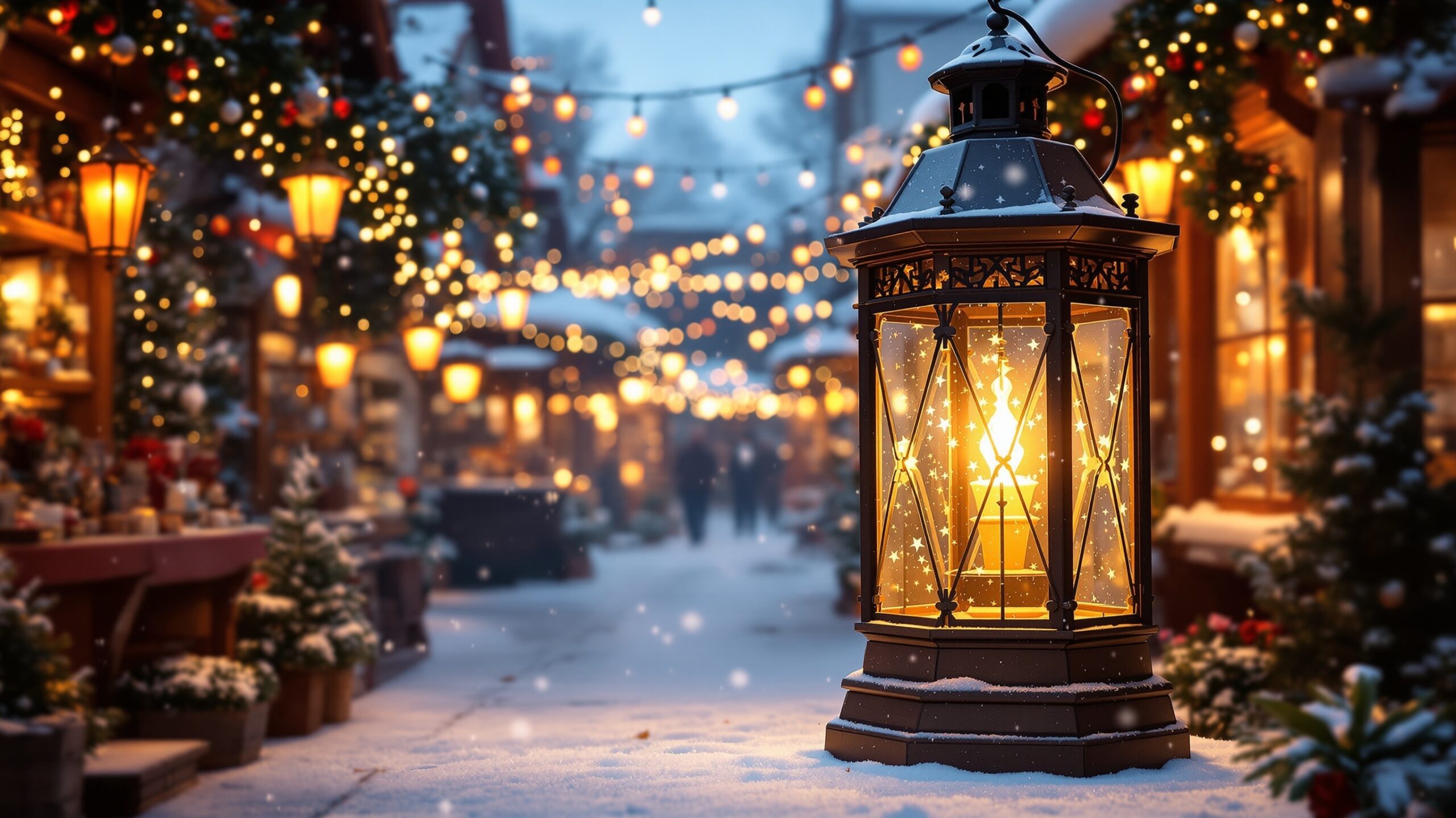 Concept for an oversized lantern at a winter market
