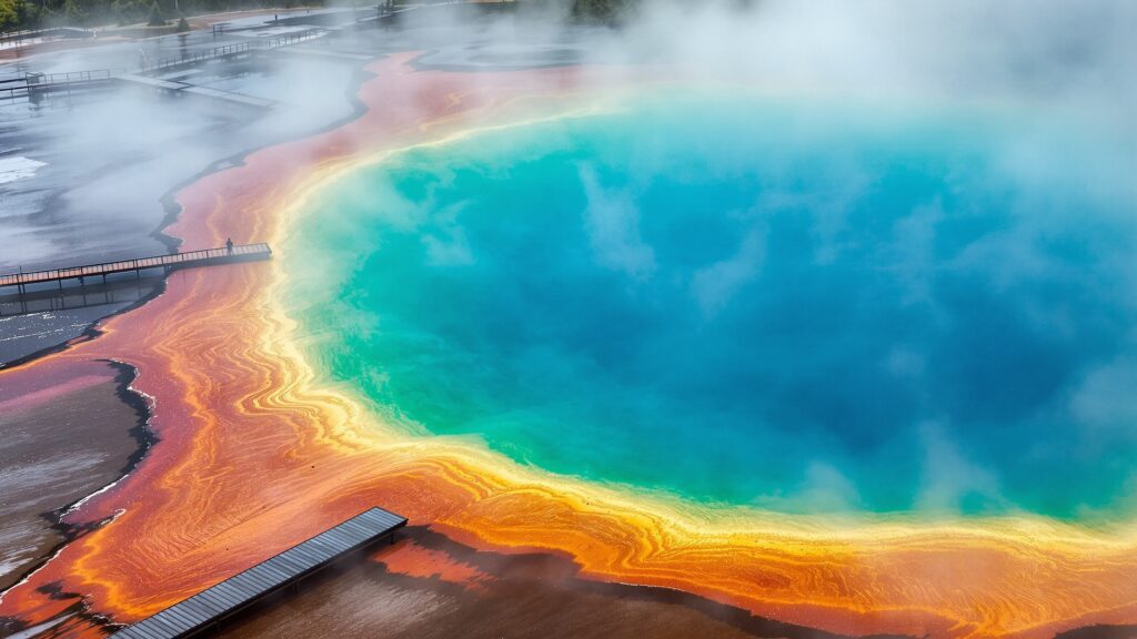 How big is Yellowstone Grand Prasmatic Spring