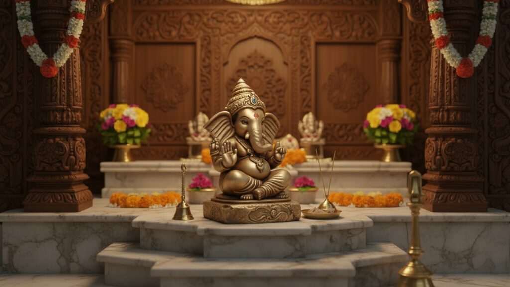 How big is a religious statue Ganesha