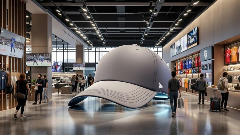 Oversized baseball cap display concept