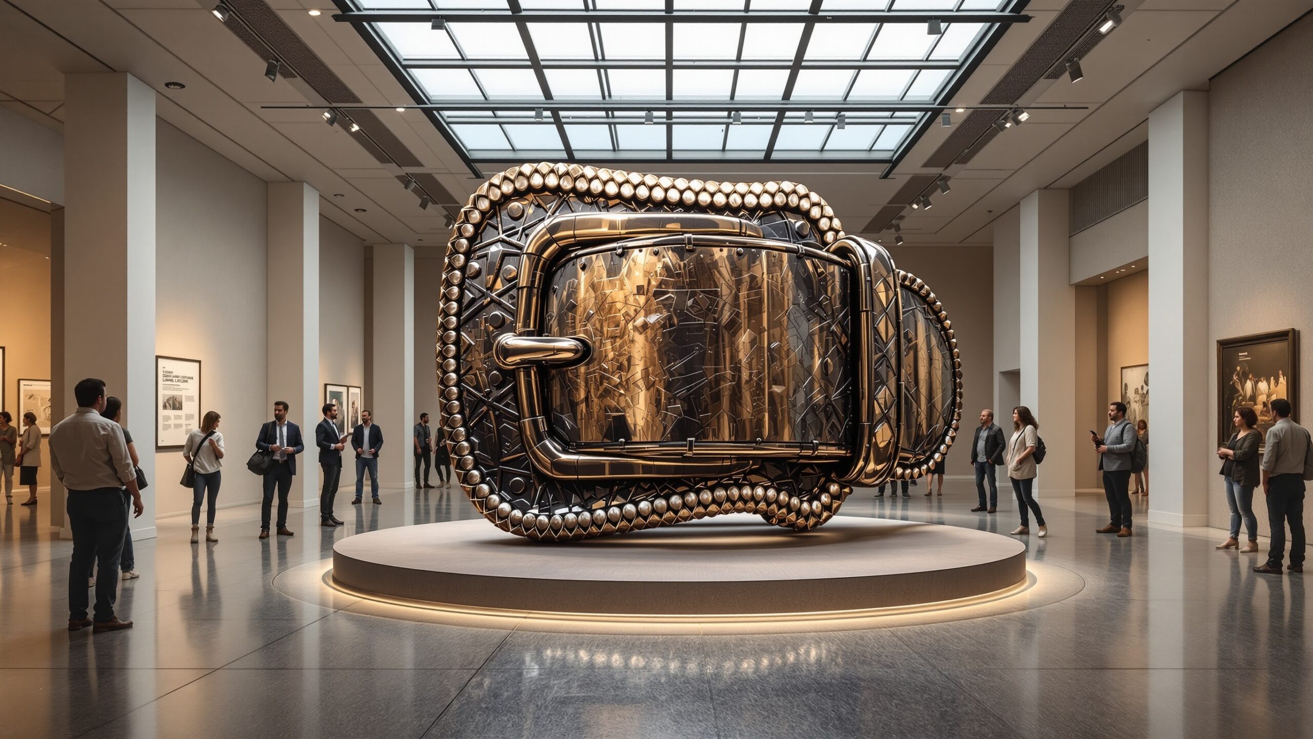 Concept for an ornate giant buckle and belt display