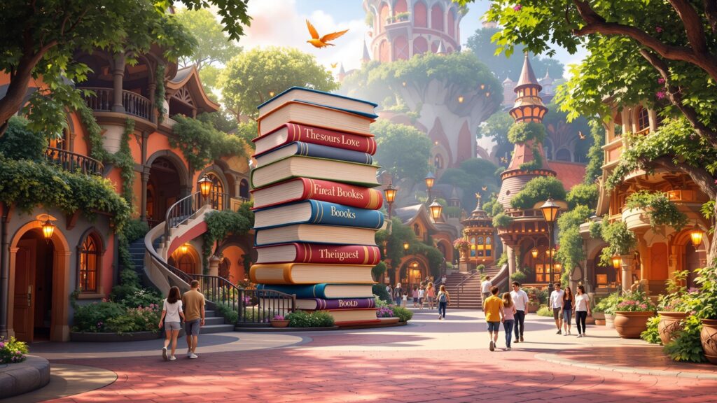 Giant Stack of Books Prop