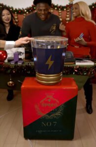 Giant cologne bottle prop for Majesty Fragrance