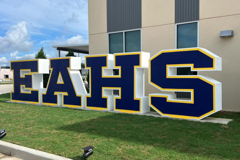 EAHS Multicolor Campus Landmark Display Metal Letters