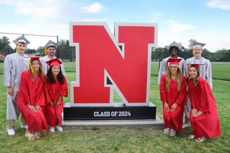 Giant N Campus Landmark Metal Letter Graduation Project