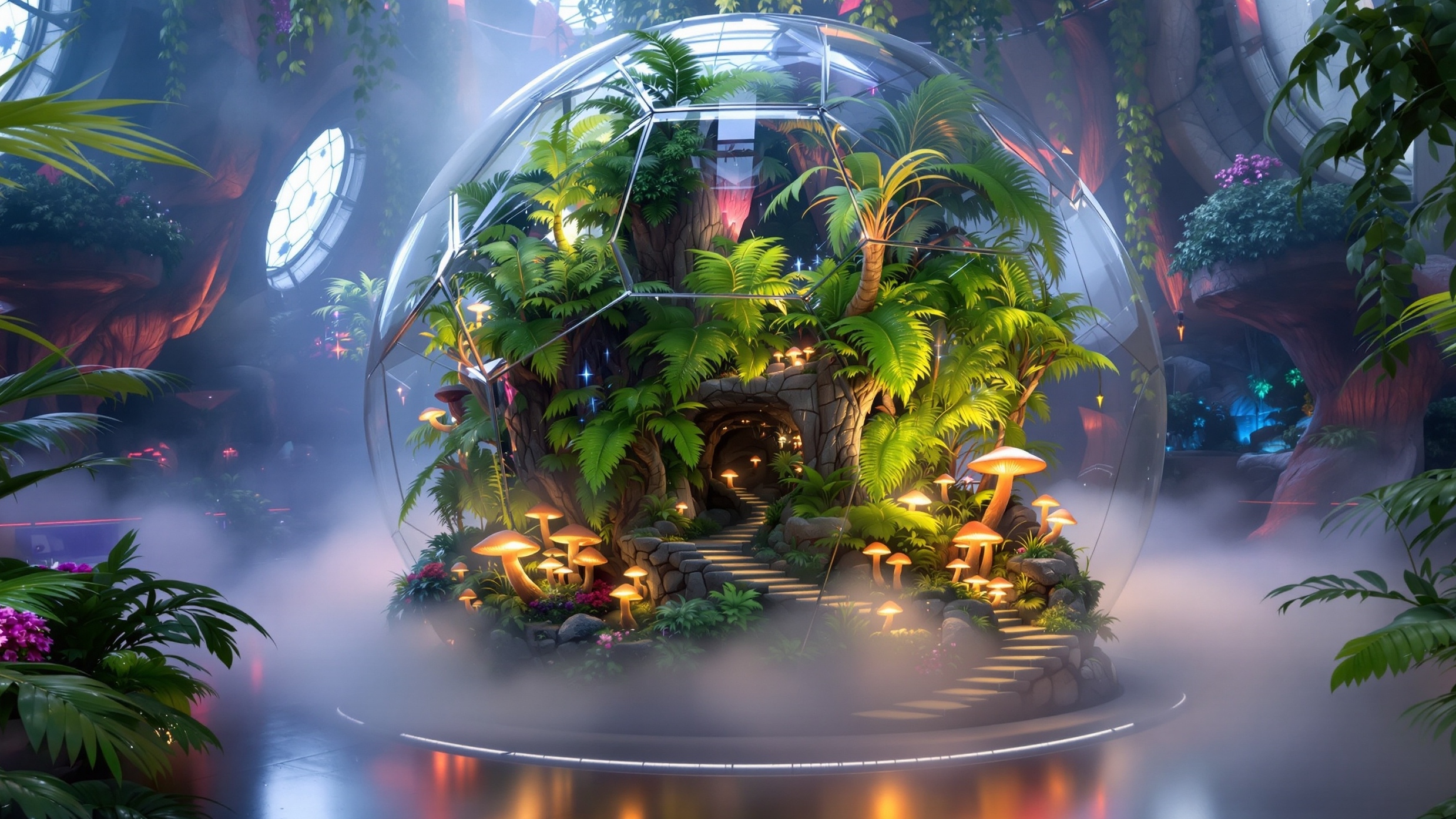 Concept for a giant dome terrarium