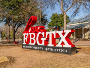 Love Fredericksburg Texas Large Metal Letter Display