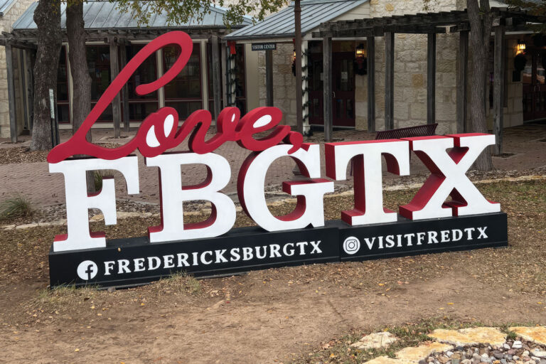Love Fredericksburg Texas Large Metal Letter Display