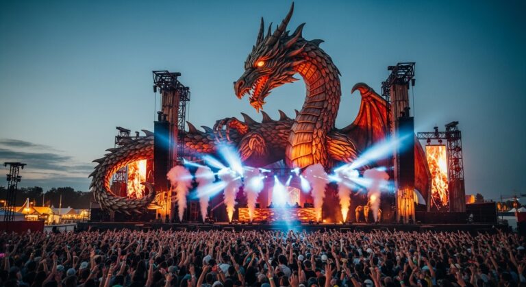 Fantasy Dragon Statues for Festivals