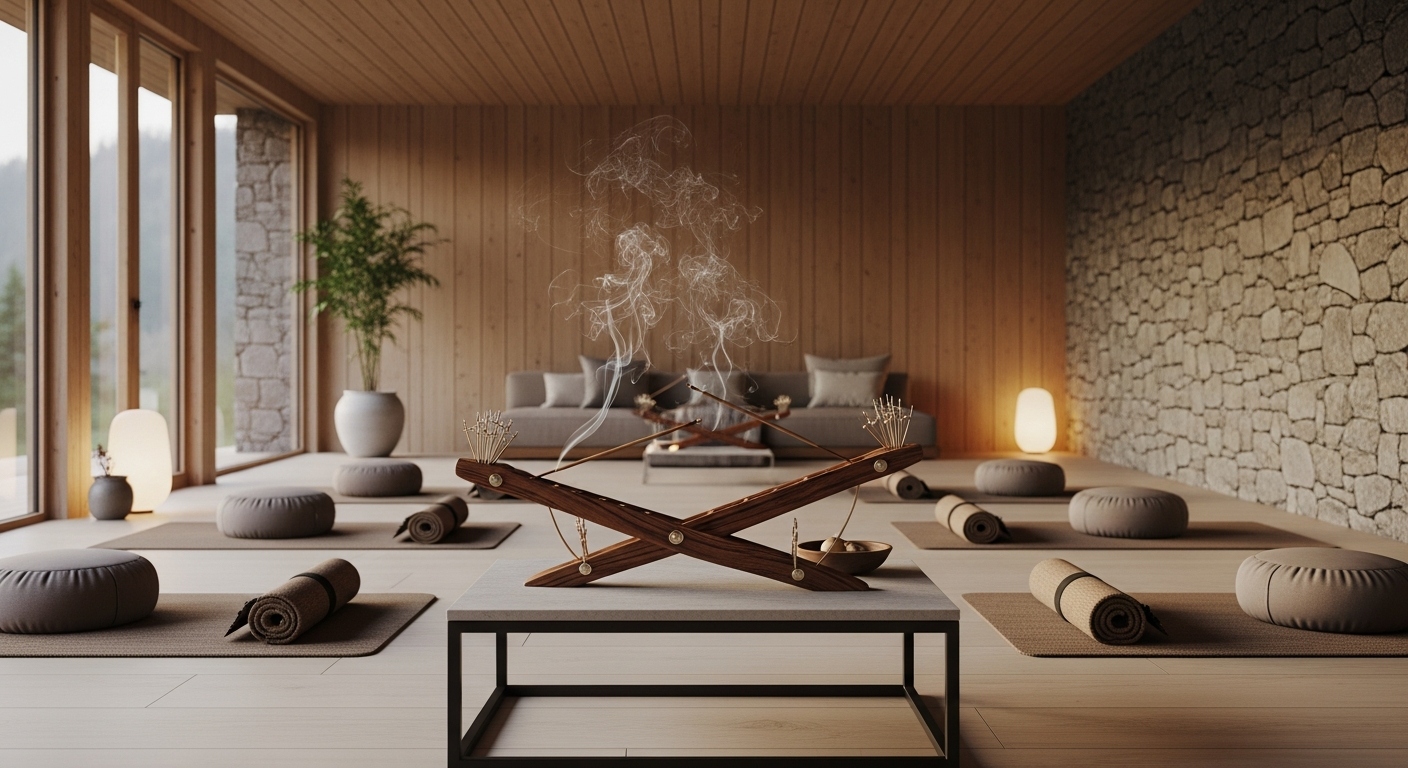 Concept study for an incense holder and fixed sticks