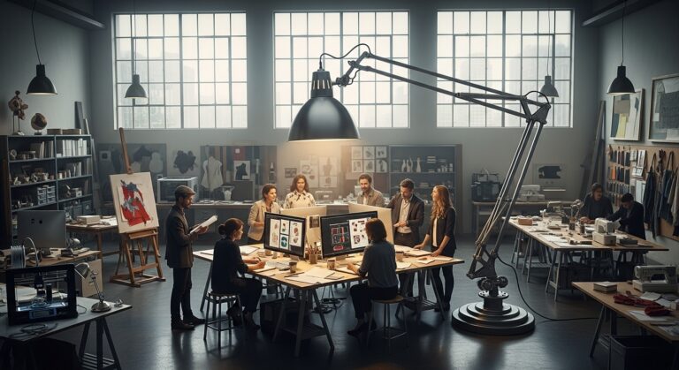 Giant desk lamp prop