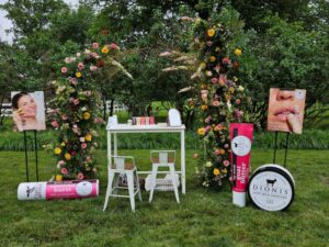 Oversized product replicas of Dionis Goat Milk Skincare were a hit at the special event – "Everyone raved about them," said the client.