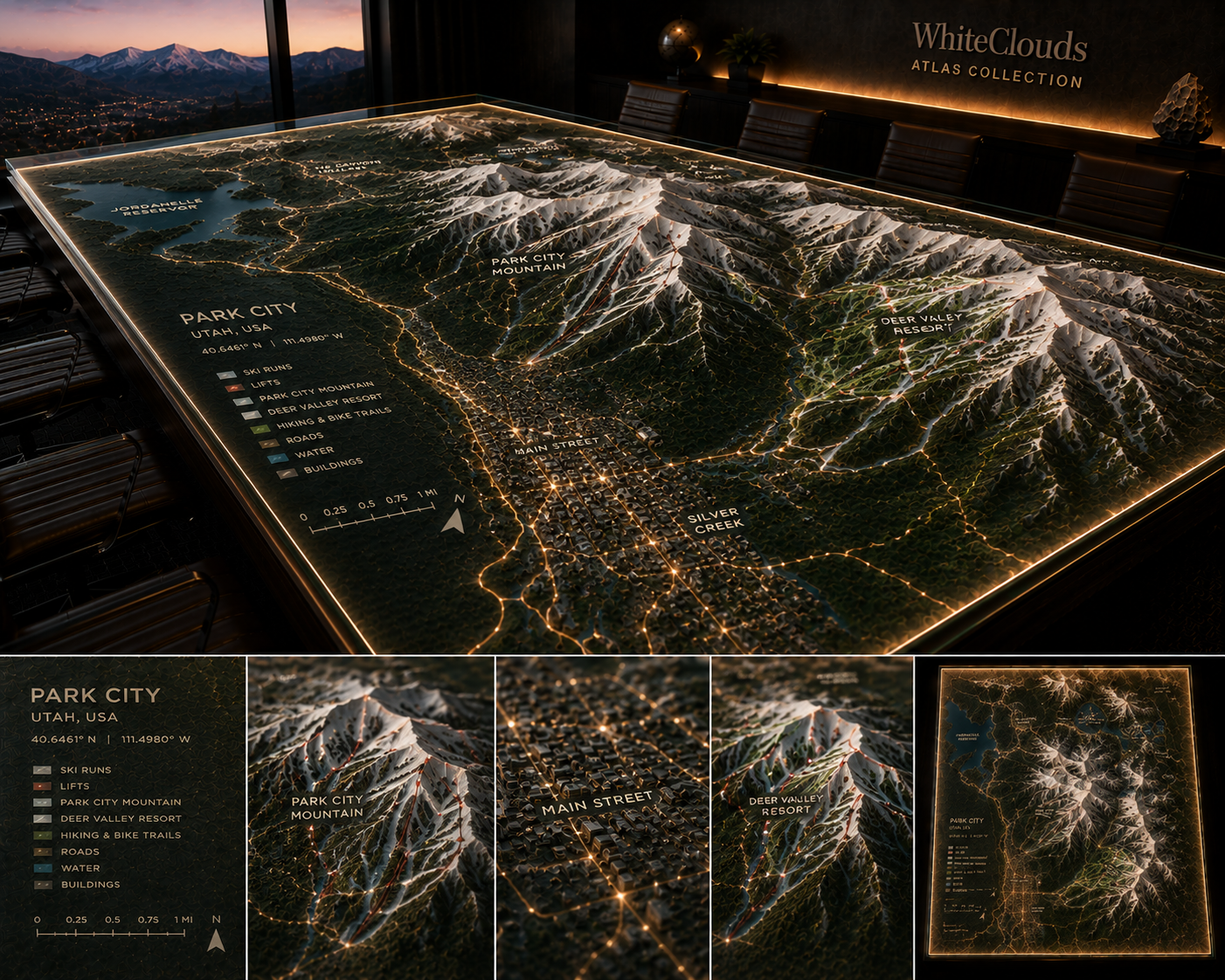 WhiteClouds Atlas concept featuring Park City, Utah topography