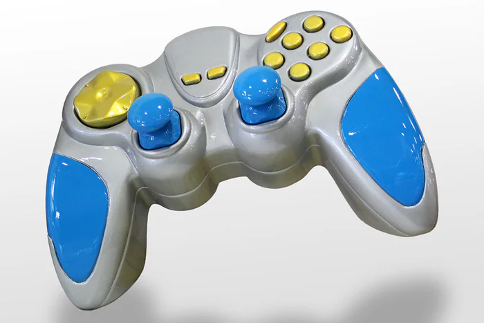 Finished oversized controller foam prop.
