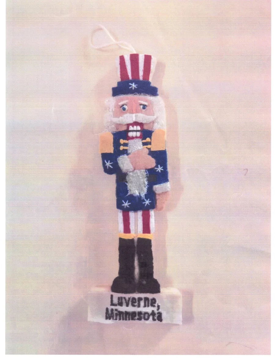 Early patriotic nutcracker artwork used as design inspiration for the Luverne landmark