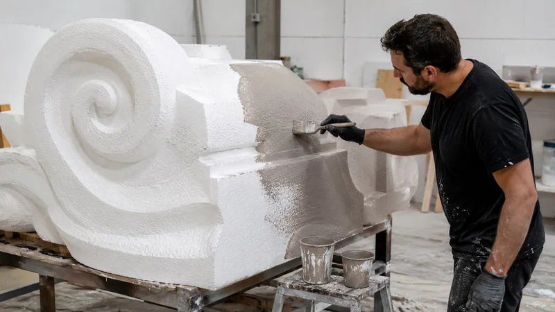 Painting directly on foam
