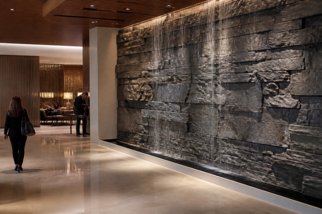 CWF-701 — Lobby Rock Water Wall