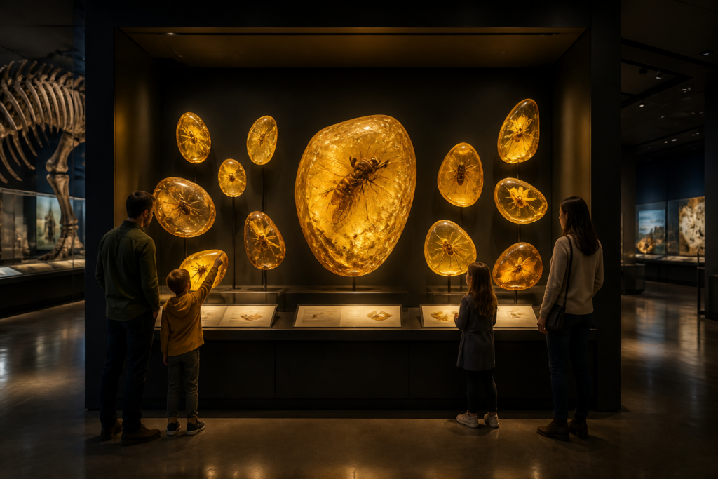 DINO-221 Amber and Ancient Insects Display
