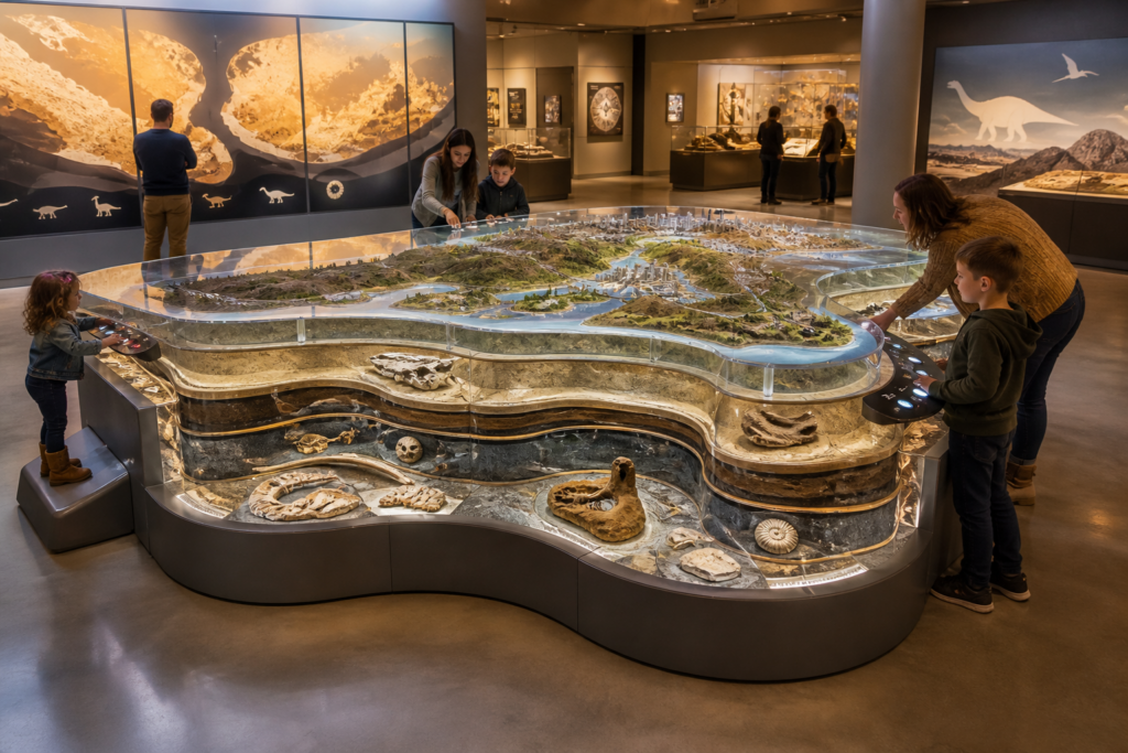 DINO-407 Fossils Beneath Us Split-Level Table