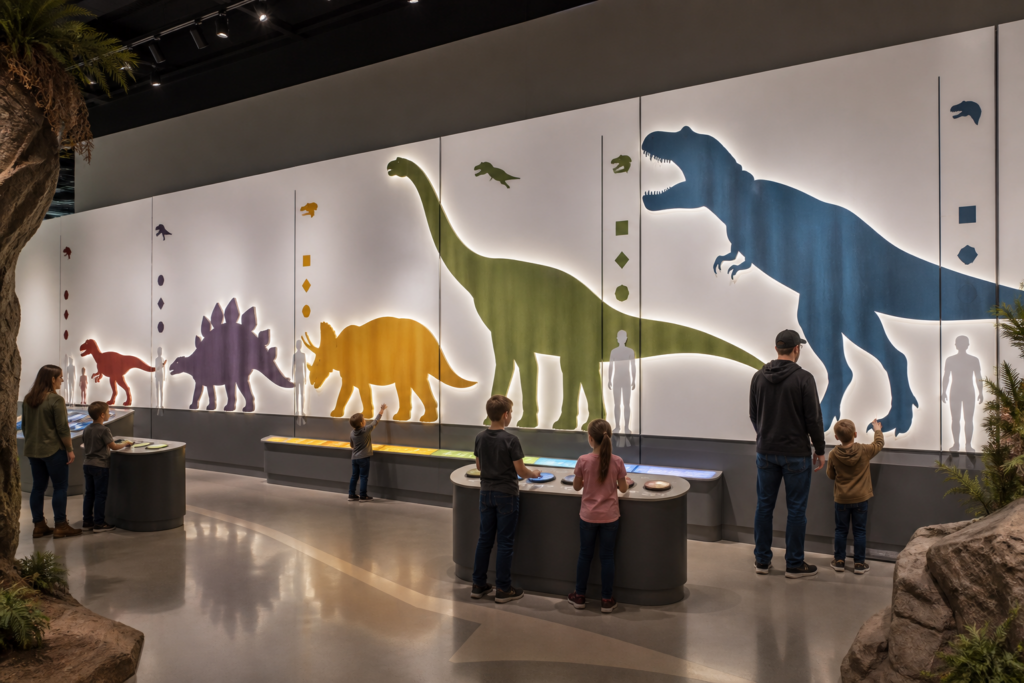 DINO-410 Dinosaur Size Comparison Wall