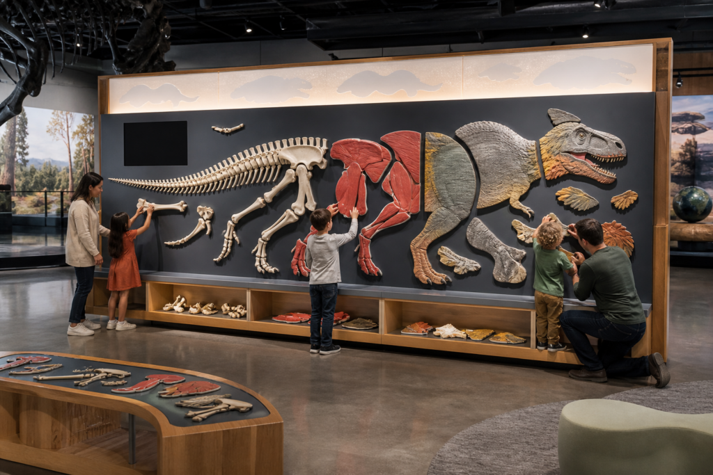 DINO-411 Build-a-Dinosaur Magnetic Anatomy Wall