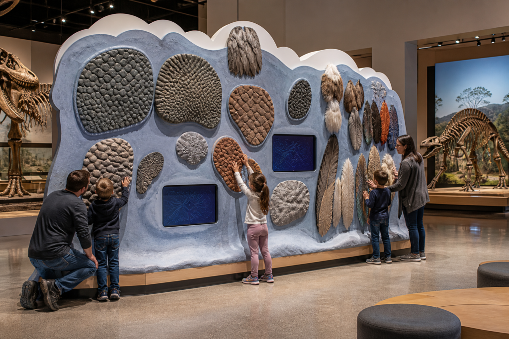 DINO-415 Dinosaur Skin and Feather Discovery Wall