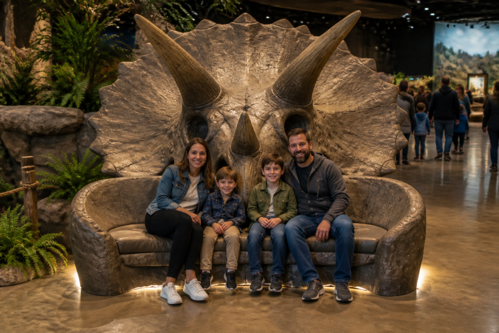 DINO-511 Triceratops Skull Bench
