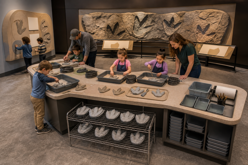 DINO-713 Dinosaur Footprint Casting Station