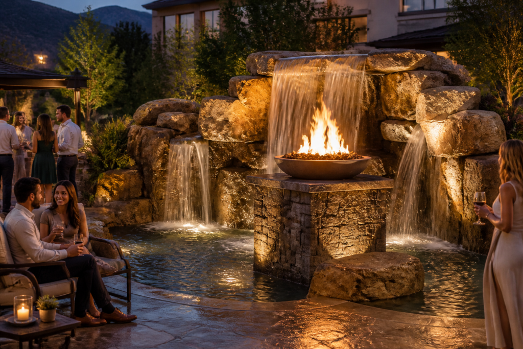 MWF-219 — Waterfall and Fire Bowl Feature