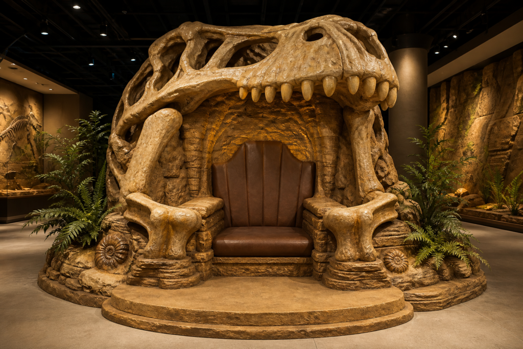 PDC-140 T-Rex Skull Throne concept visualization