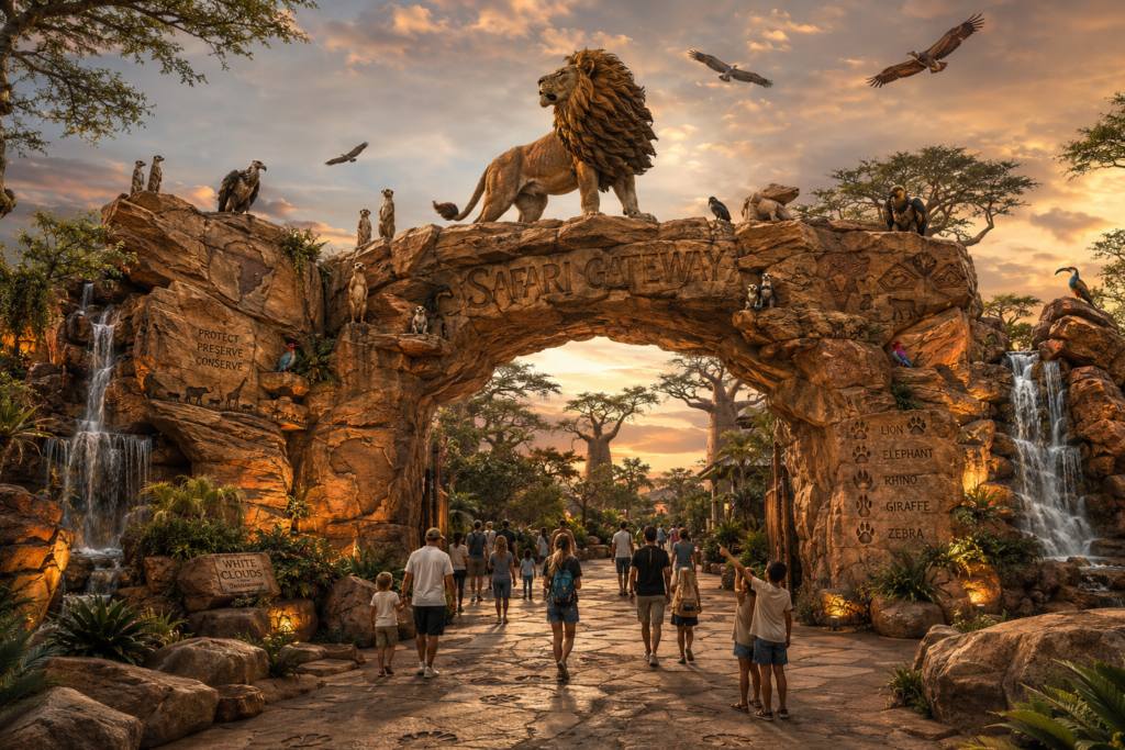 PDC-340 Safari Gateway Rock Arch concept visualization