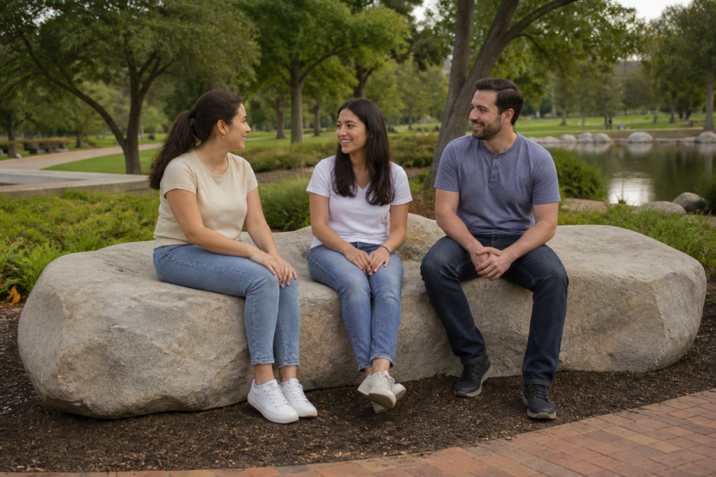 RB-107 — 8' Park Rock Bench