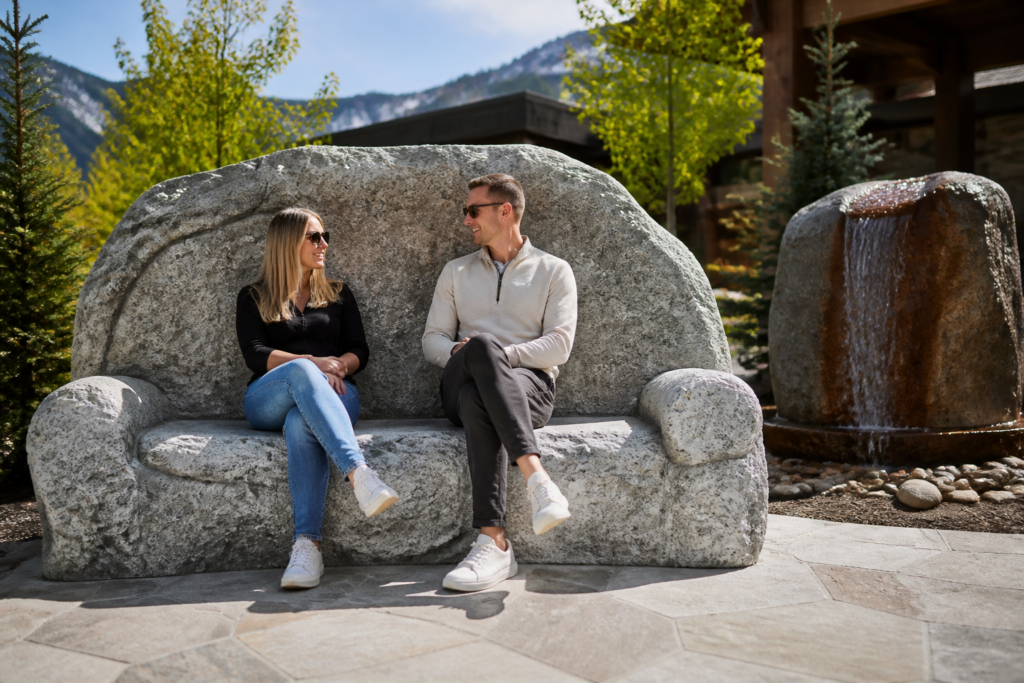 RB-111 — High-Back Rock Bench