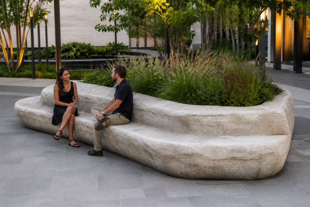 RB-113 — Planter Rock Bench