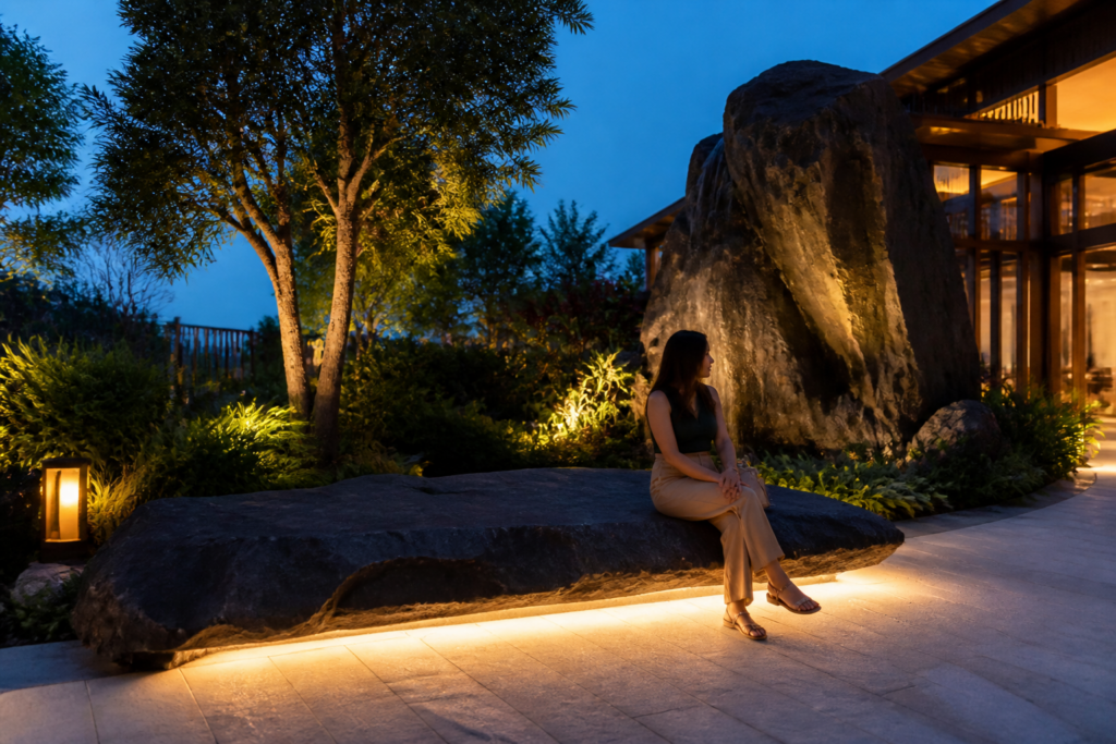 RB-115 — Illuminated Rock Bench