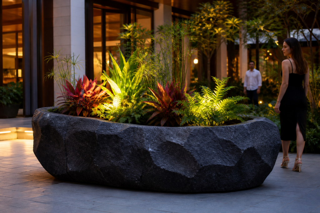 RP-113 — Illuminated Rock Planter
