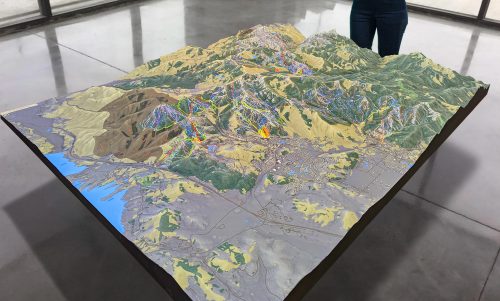 Park City, Utah ski resorts 3D topography map