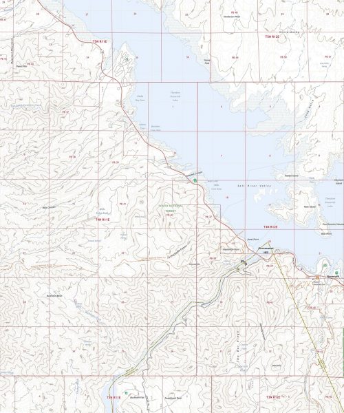 3D Topographic Map of Arizona-Theodore Roosevelt Dam