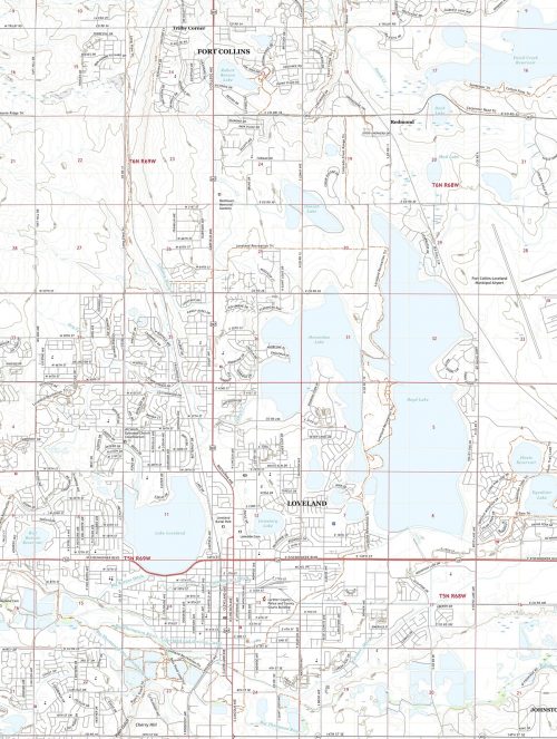 3D Topographic Map of Colorado-Loveland