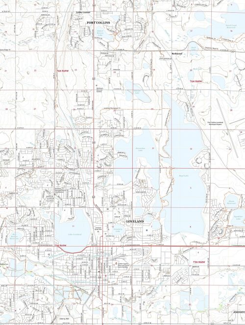 3D Topographic Map of Colorado-Loveland