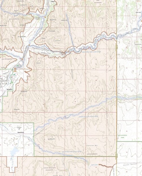 3D Topographic Map of Utah-Zions