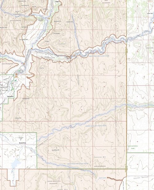 3D Topographic Map of Utah-Zions